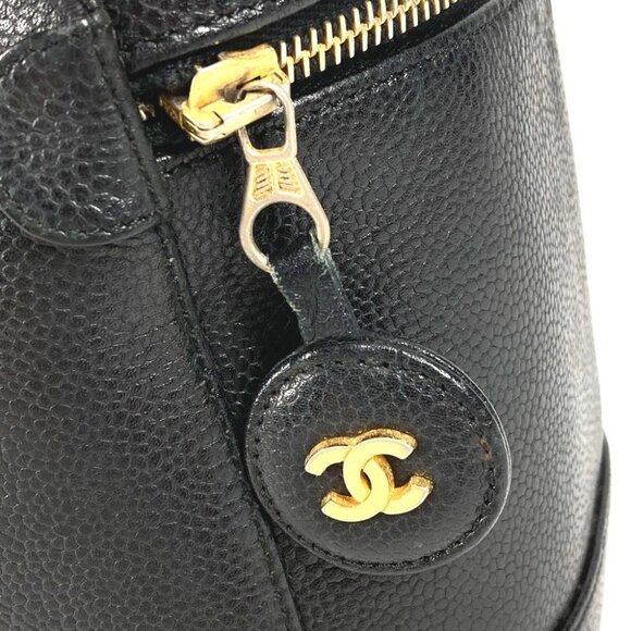 CHANEL A01998 CC CC Mark logo Bag Vanity Bag Vertical Hand Bag - Picture 16 of 16